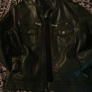 leather kids jacket